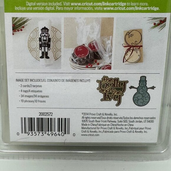 2014 Cricut Cartridge Holly And Ivy 50+ Images Cards Tags Phrases NEW Unlinked - Picture 2 of 8